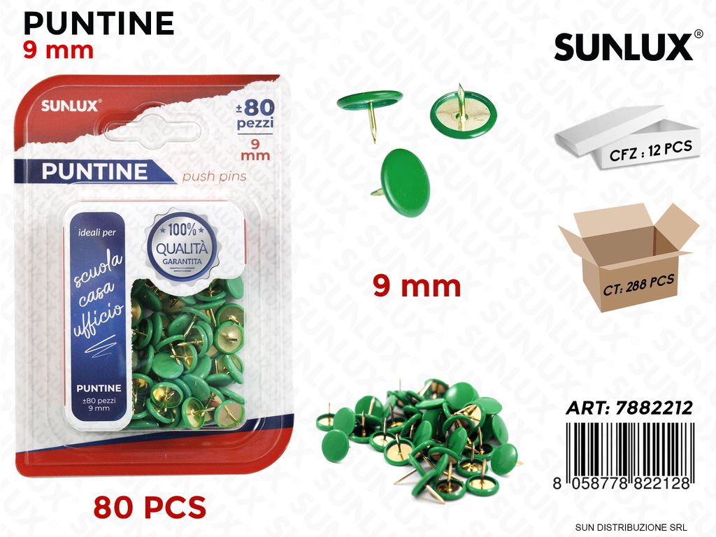 Bl. Puntine Verde 80PCS 9MM