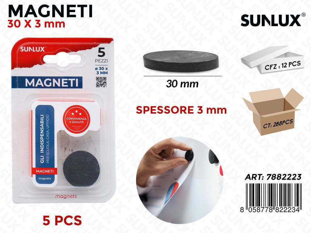 Bl. MAGNETI30*3MM- 5PSC/ Pz da 12