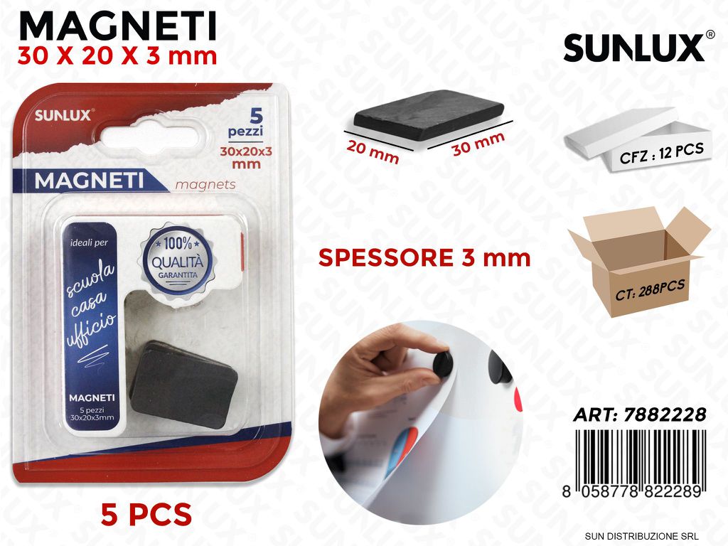 Bl. Magneti 30*20*3MM -5 Psc