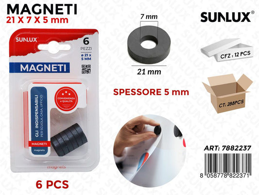 Bl. Magneti 21*7*5MM 6PCS