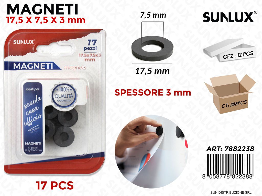 Bl. Magneti 117.5*7.5*3MM 17PCS