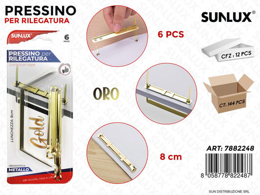 Pressino per Rilegatura Oro 8CM 6PCS