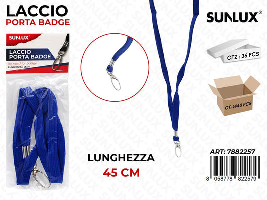 Laccio Porta Badge Blu 45CM