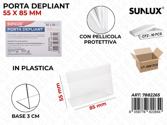 Porta Depliant in Plast. 5.5*8.5CM