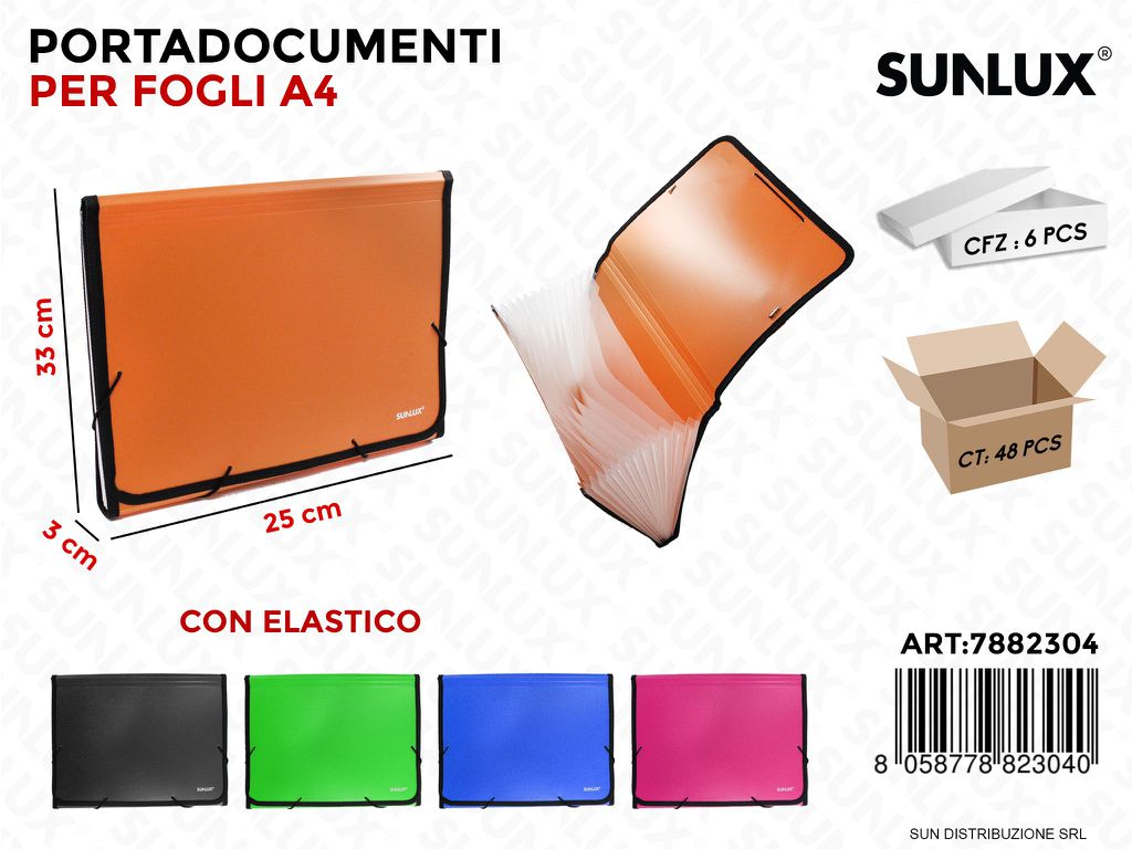 L. Colors Porta Doc. Elast. A4 c/Bordo