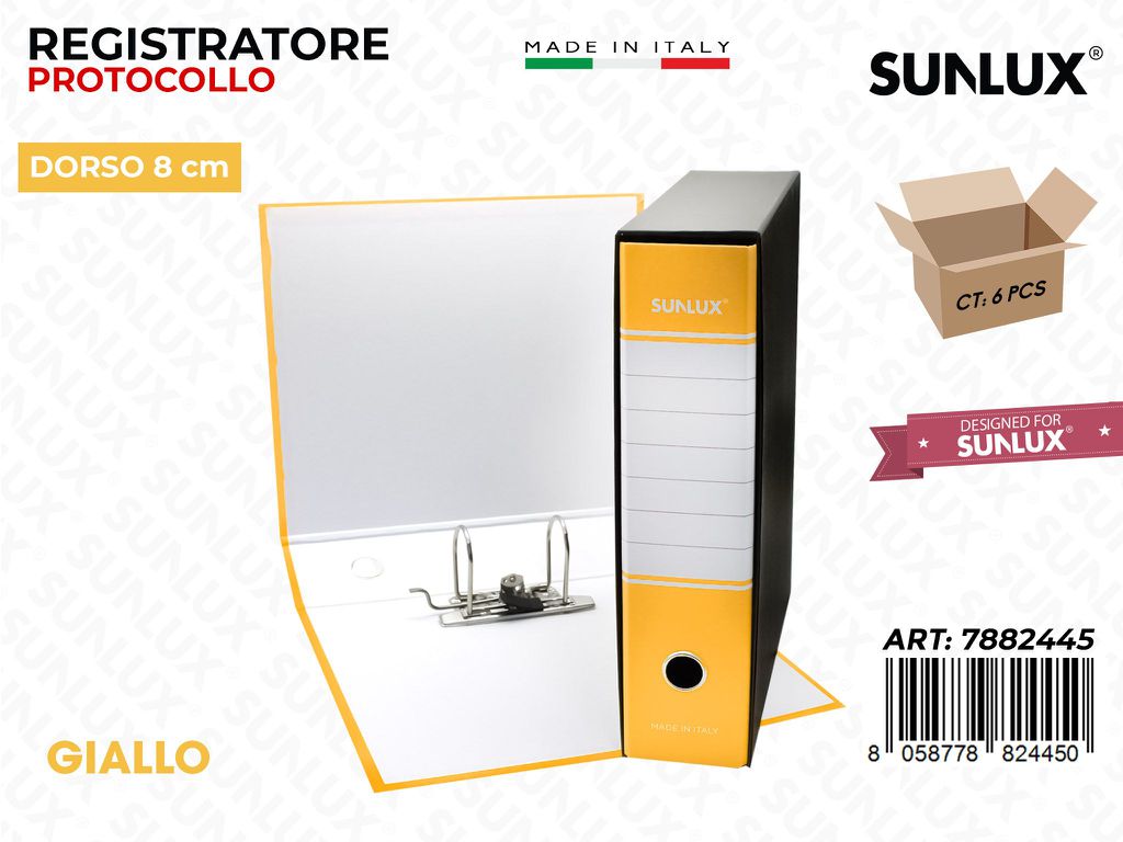 Raccoglitore D.8 Giallo c/ Leva 29*34CM