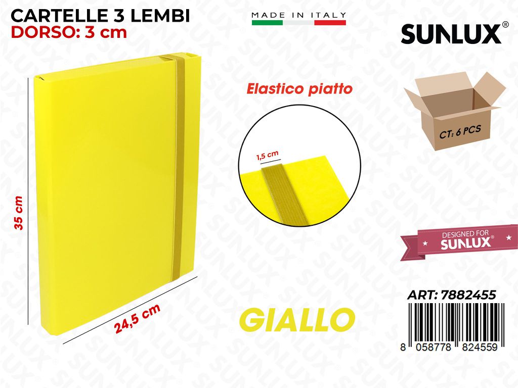 CART.3/L D3 Giallo Elast .piatto Sun