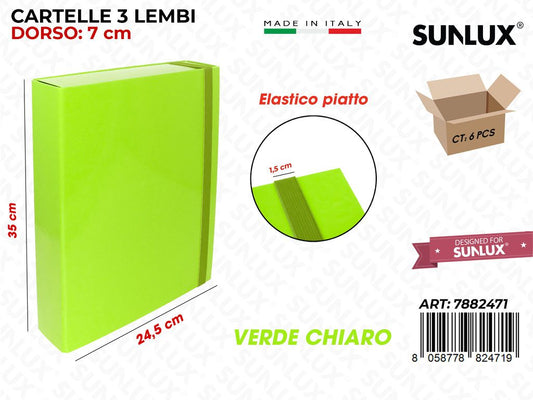 CART.3/L D7 Verde Chiaro Elast .piatto Sun