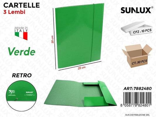Cart.verde 25X35 Sun c/Lembi ed El. Plast.