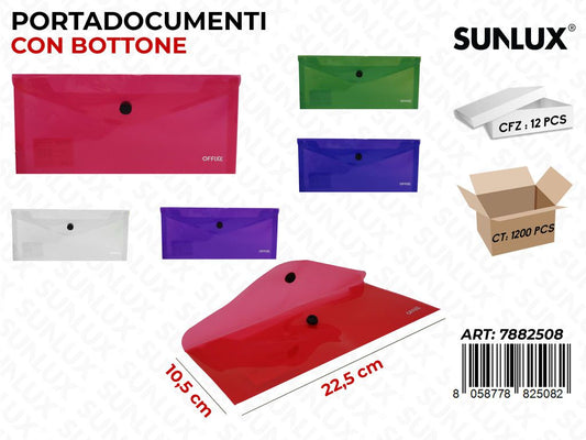 Busta c/Bottone Colore Lettera 22.5*10.5CM