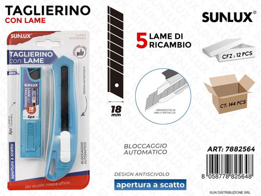 Bl. Taglierino c/ 5LAME Aper. Scatto 18MM