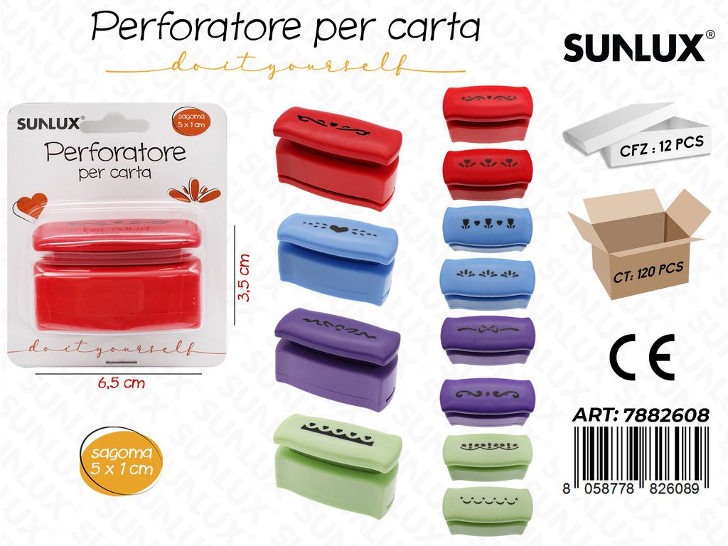 Perforatore per Carta Ass. 6.5*3.5CM