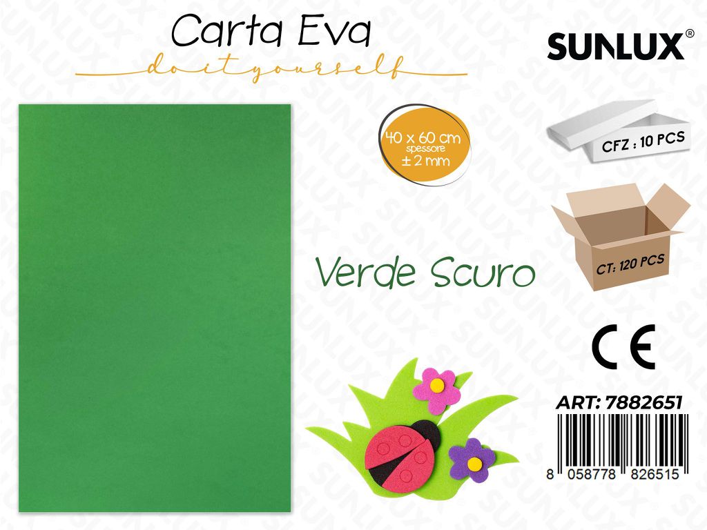 Carta Eva Verde Scuro 40*60CM*2MM