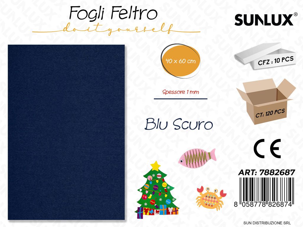Fogli di Feltro Blu Scuro 40*60CM 1 Mm