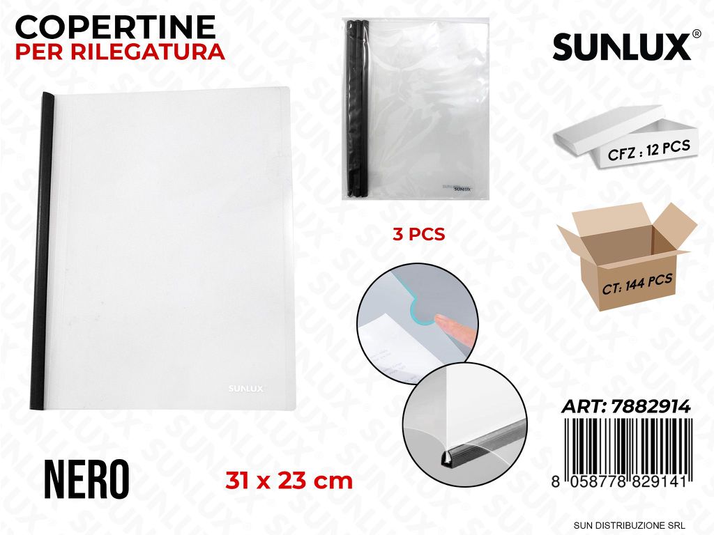 Copertine per Rilegatura Nero 31*23CM 3PCS