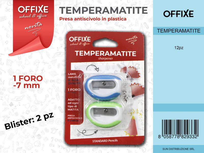 Temperamatite 1FORO 2PCS Colori Ass.
