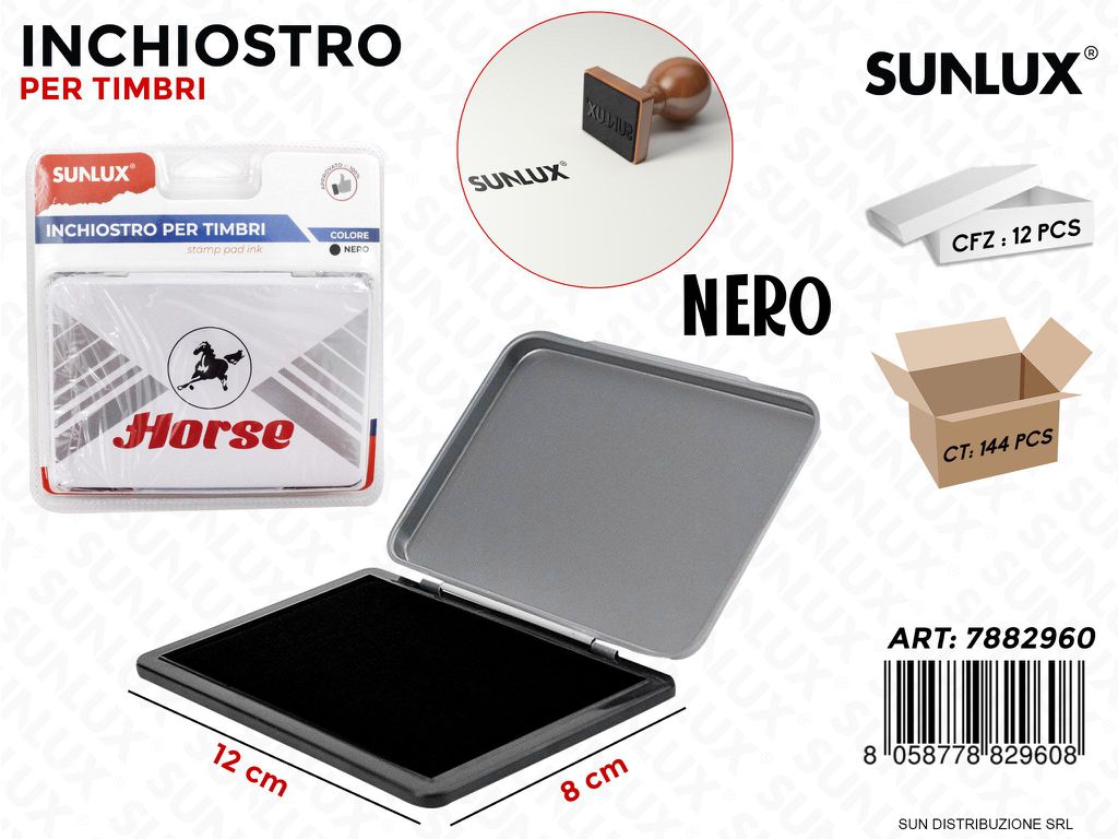Inchiostro per Timbro Nero 12*8CM