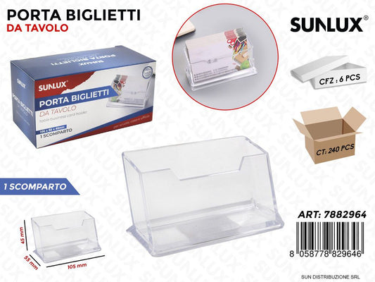 Porta Biglietti da Tavolo 1 Scomp. 105*45*55MM