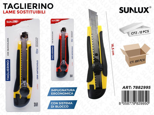 Taglierino c/ Blocco 15.5CM Colori Ass.
