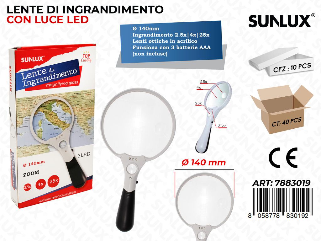 Lente di Ingrandimento c/ Luce FH607B
