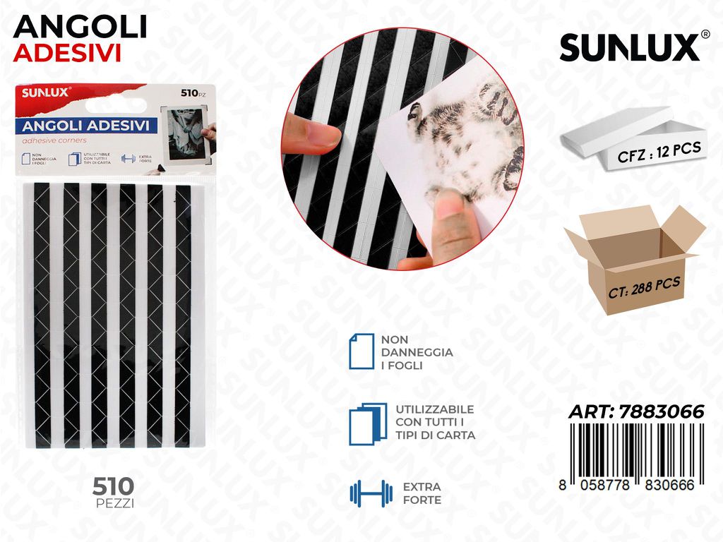 Sunlux Angoli Adv per Fotografie Nero 510PCS