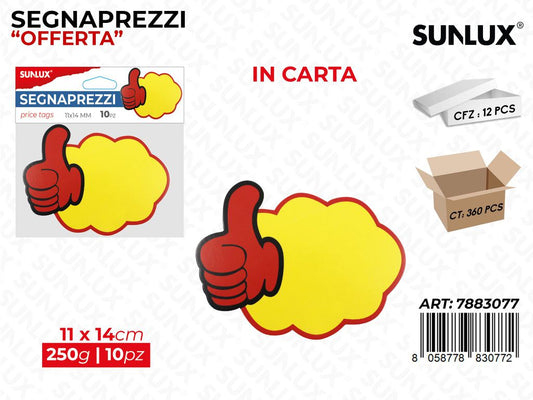 Segnaprezzi 11*14CM 250GR 10PCS/ Pz da 12