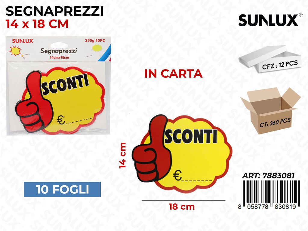 SEGNAPREZZI 14*18CM 250GR 10PCS/ PZ DA 12**