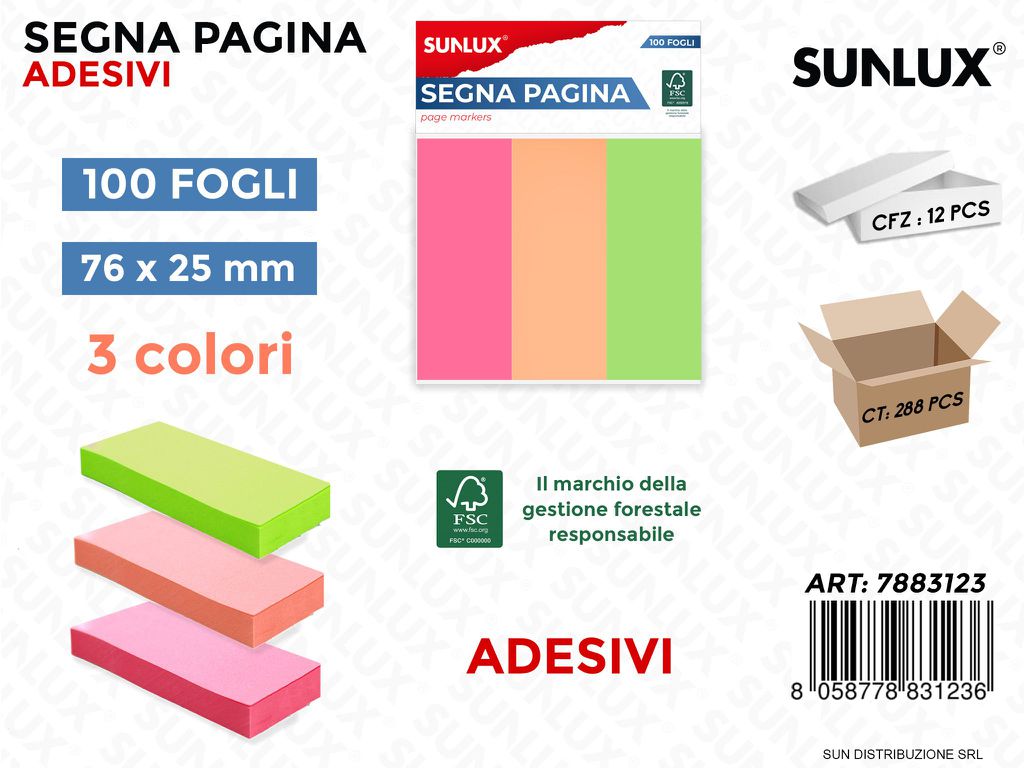 Segna Pagina Adv 3COL.100FF 76*25MM