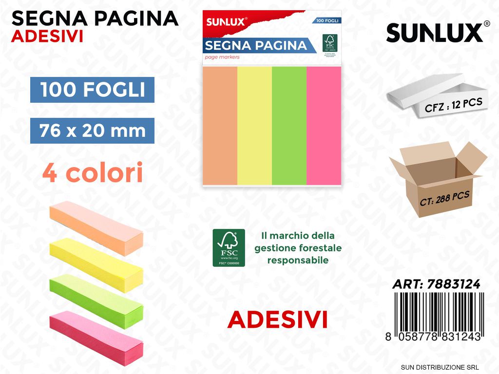 Segna Pagina Adv 4COL.100FF 76*20 Mm