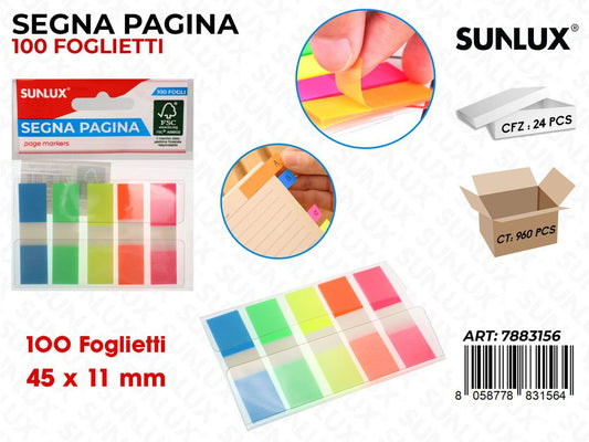 SEGNAPAGINA ADV 100FF COL. ASS 45*11MM /PZ DA 24**