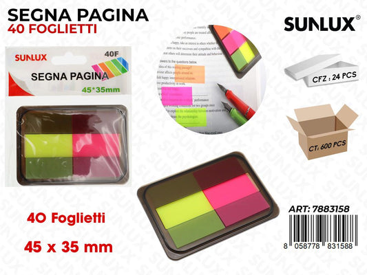 Segnapagina Adv 40FF Col. Ass 45*35MM