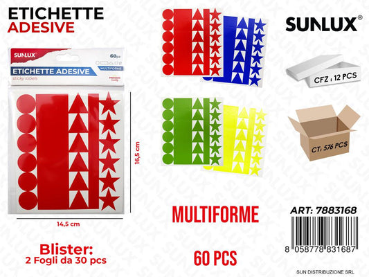 Etichette Adesive Forme 60PCS 14.5*16.5CM