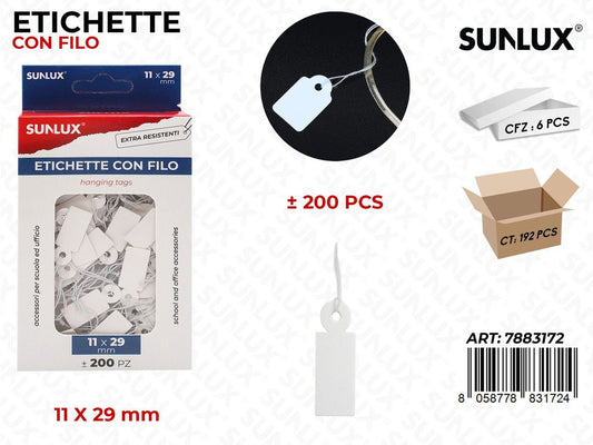 Etichette con Filo 11*29MM 200PCS