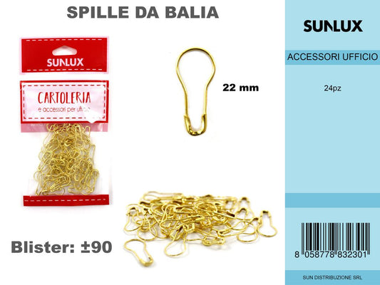 Spille da Balia Oro 22MM-90PC