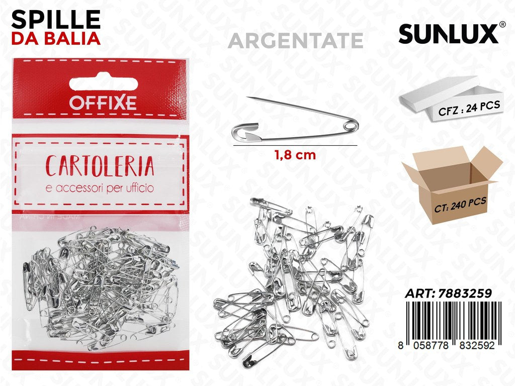 Spille da Balia Argentate 1.8CM