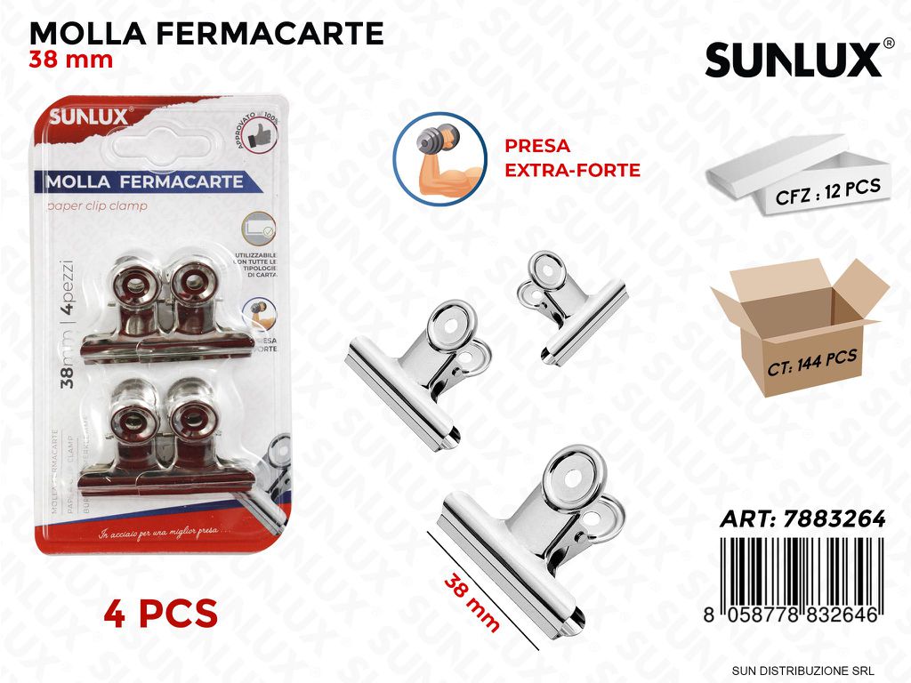 Bl. Molla Fermacarte 4PCS 38MM