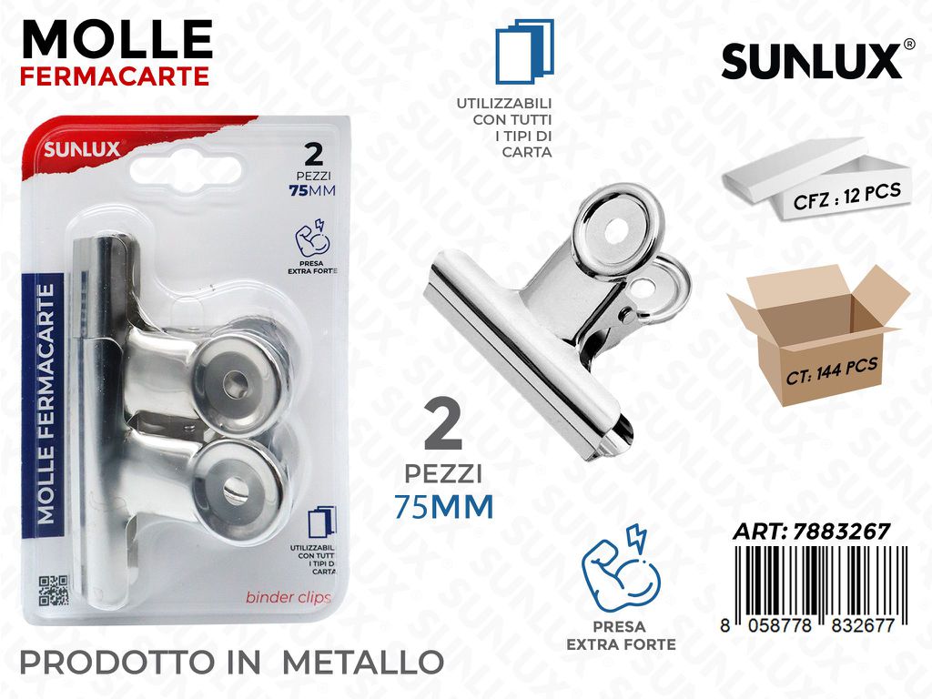 Molla Fermacarte 75MM - 2PCS