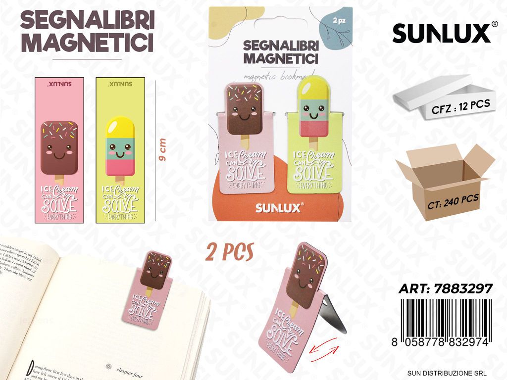 SEGNALIBRI MAGNETICI 2PCS ASS. 9CM /PZ DA 12**