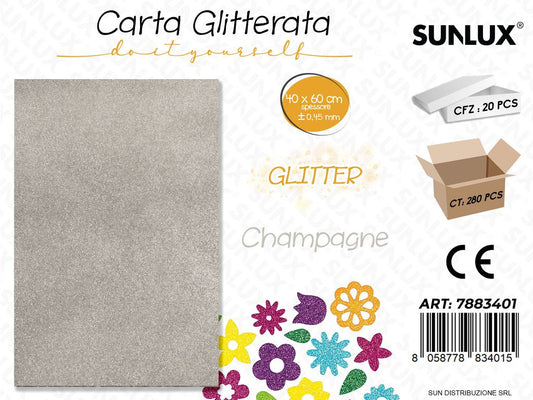 Carta Glitter Champagne 0.45.MM *40*60CM