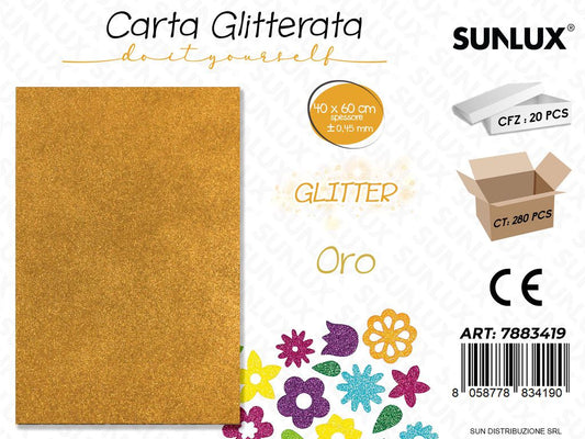 Carta Glitter Oro 0.45.MM *40*60CM