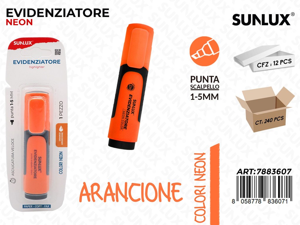 Bl. Evidenziatore Arancione Neon 1-5MM