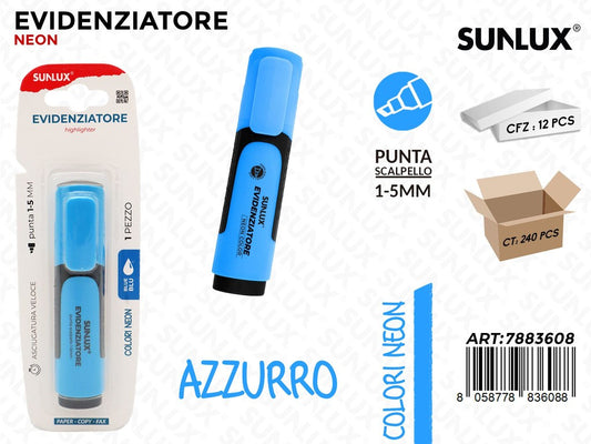 Bl. Evidenziatore Azzurro Neon 1-5MM