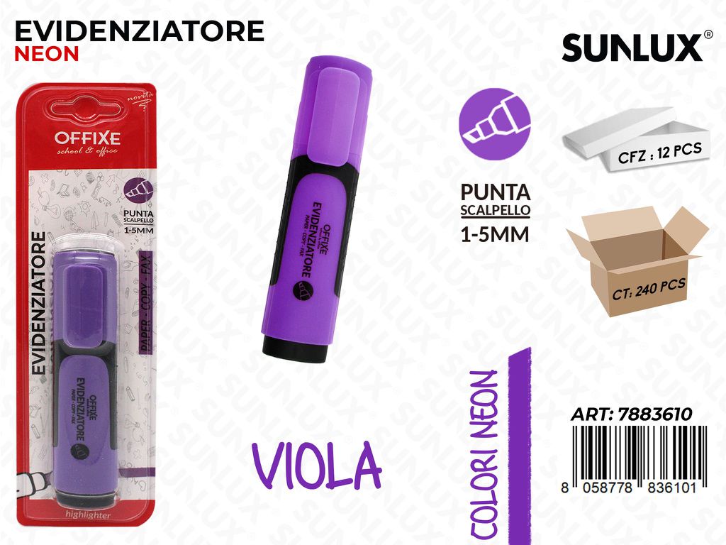 Bl. Evidenziatore Viola Neon 1-5MM