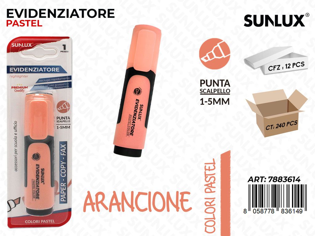 Bl. Evidenziatore Arancione Pastel 1-5MM