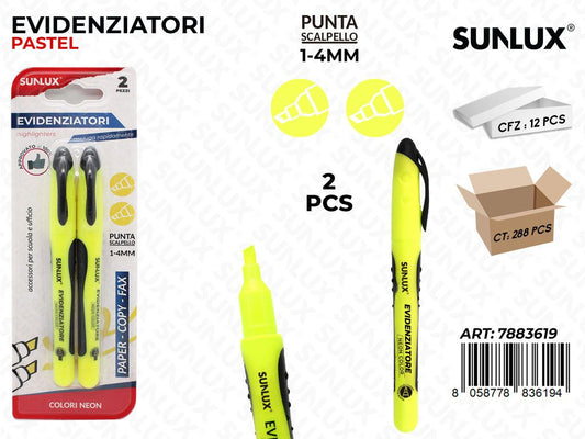Bl. Evidenziatori Giallo Neon 1-4MM 2PCS