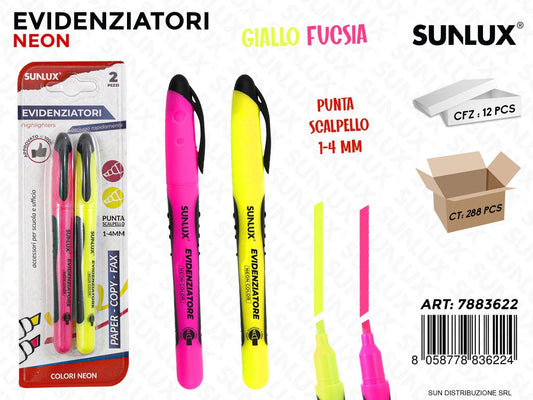 Bl. Evidenziatori Ass. Neon 1-4MM 2PCS