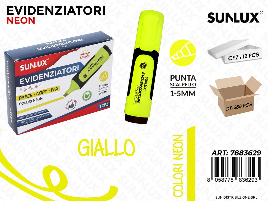 Evidenziatore Giallo Neon 1-5MM