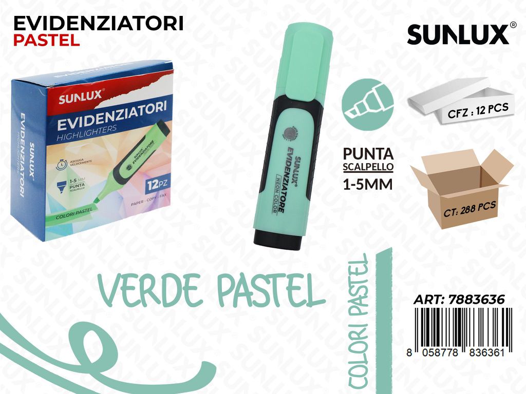 Evidenziatore Verde Pastel 1-5MM