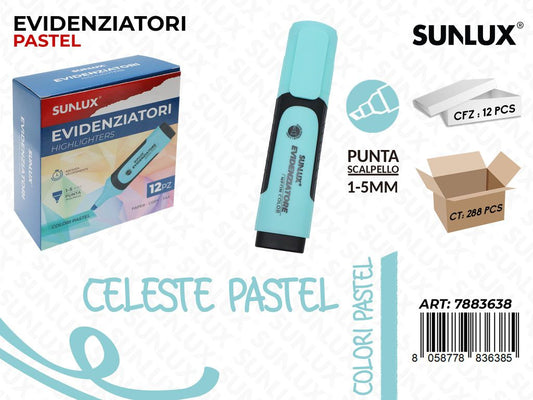 Evidenziatore Celeste Pastel 1-5MM