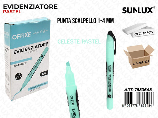 Evidenziatore Celeste Pastel 1-4MM